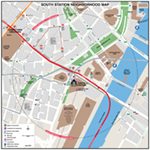 MBTA South Station Neighborhood Map